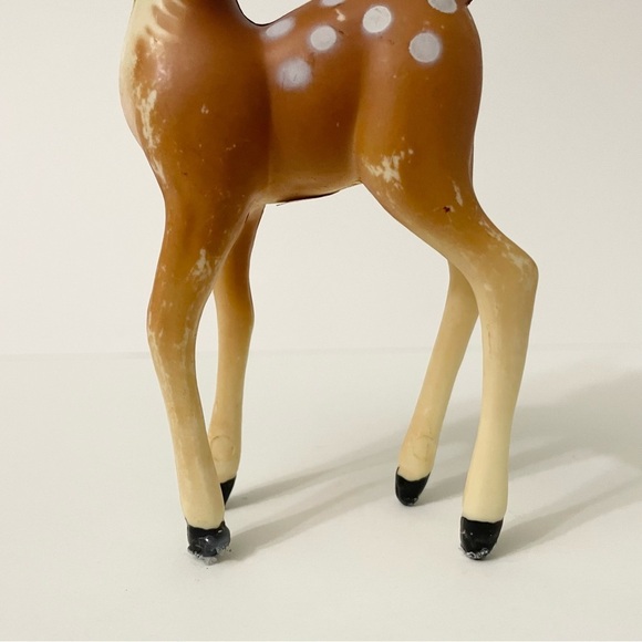 Vintage Bambi Deer Fawn Hard Plastic Figurine 6” Tall Hong Kong - Picture 3 of 16